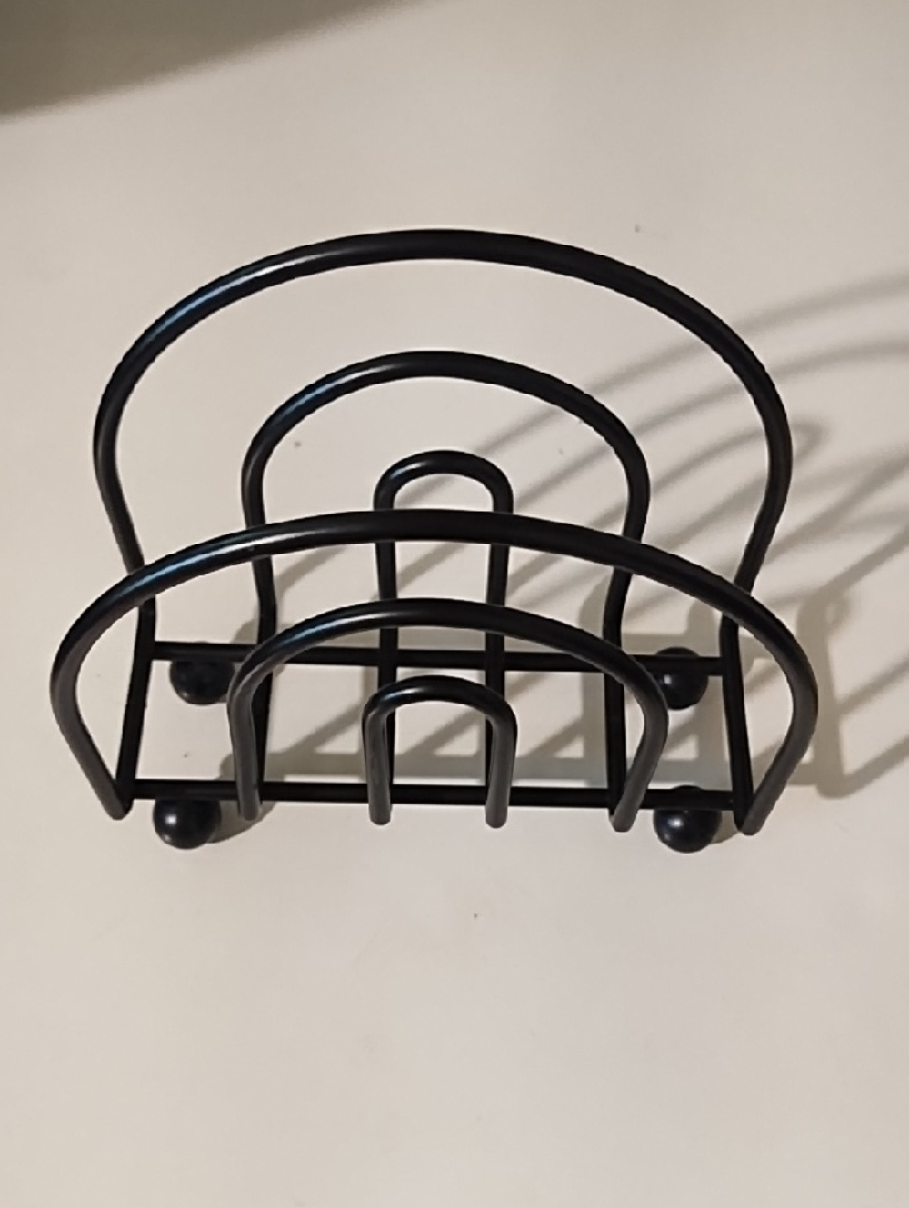 Source Unknown Black Metal Napkin Holder Like New.